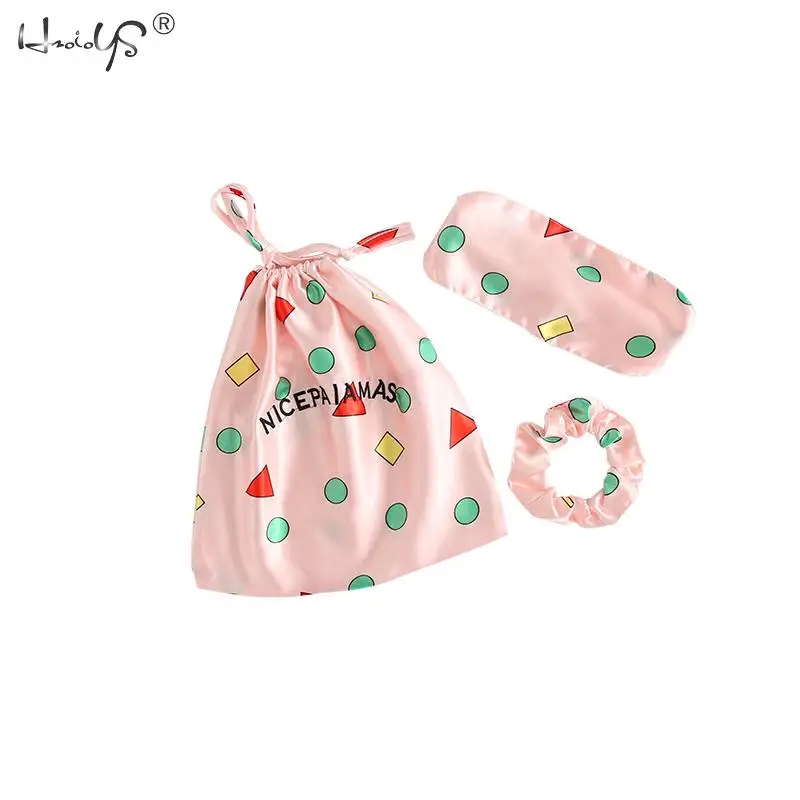 Stripe Printing Women's 7 Pieces Pajamas Sets Emulation Silk Satin Pajamas Women Sleepwear Sets Spring Summer Autumn Homewear