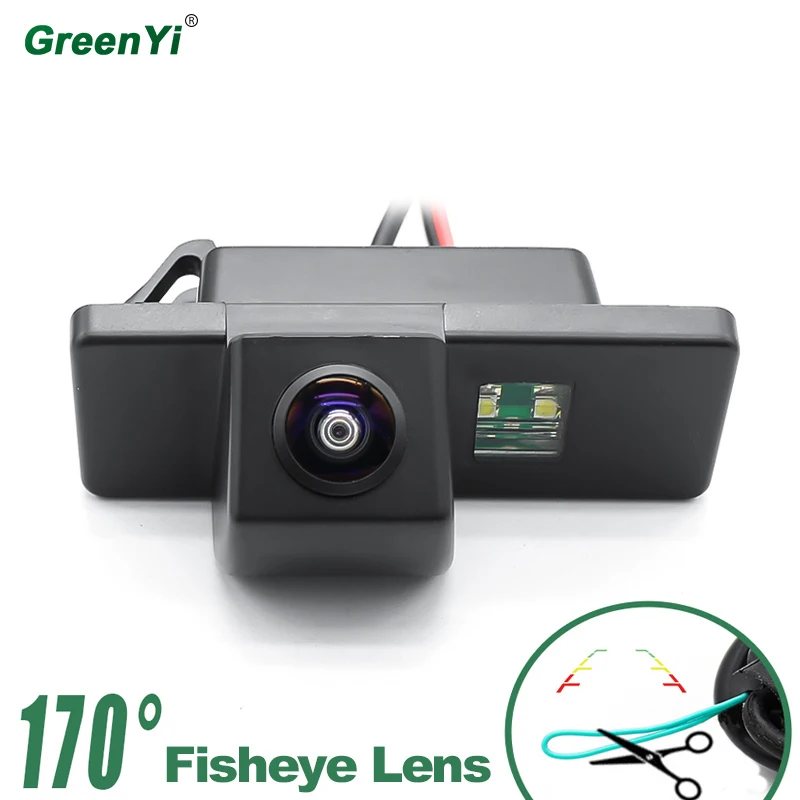 GreenYi HD 170 градусов рыбий глаз MCCD объектив заднего вида для Nissan QASHQAI X-TRAIL Citroen C4 C5 peugeot 307