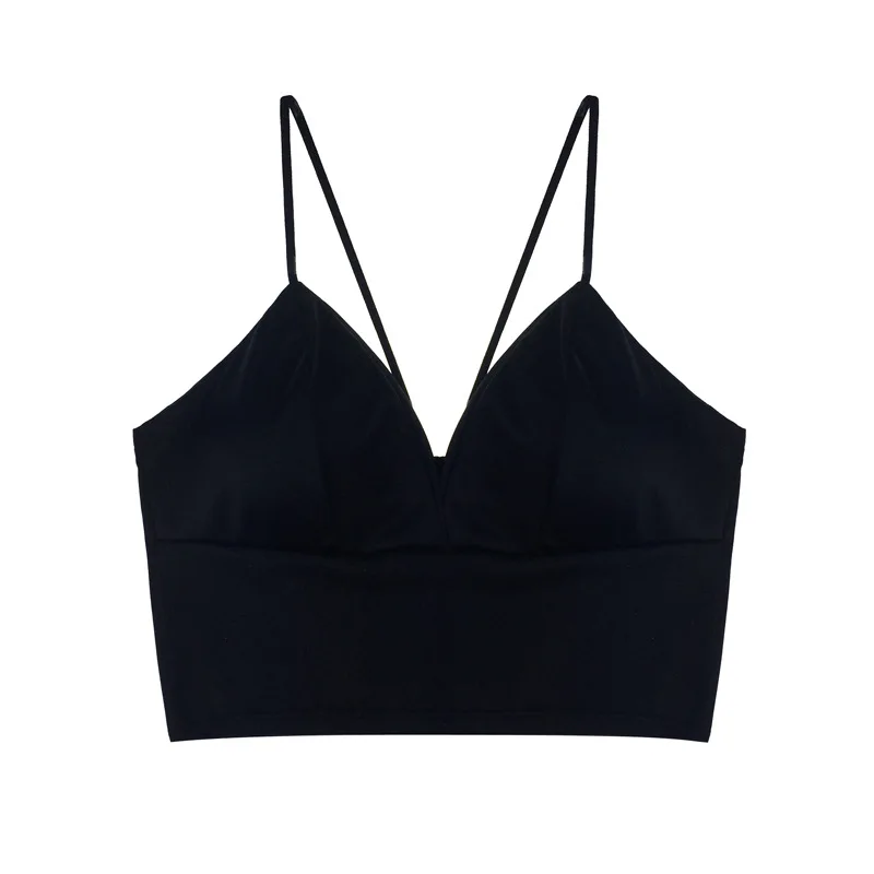 Укороченный топ Женский Топ женский сексуальный бюстгальтер шелковые топы