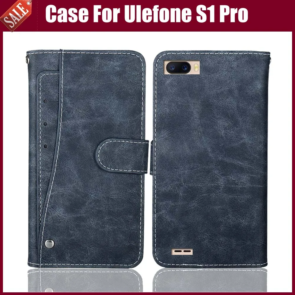 Новый дизайн! Чехол Ulefone S1 Pro роскошный винтажный кожаный чехол с откидной крышкой
