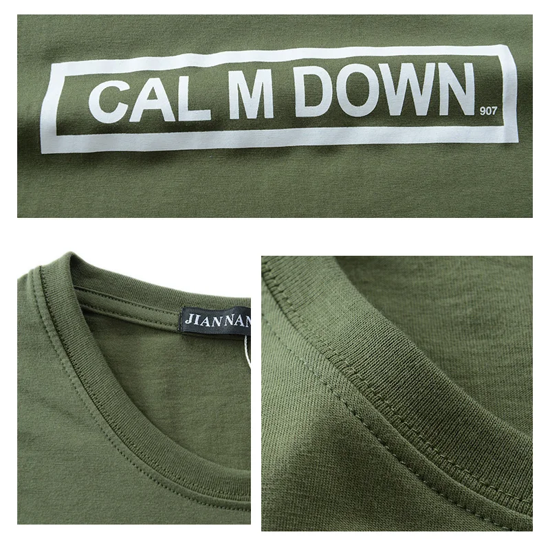 Футболка мужская с круглым вырезом модный брендовый Приталенный топ принтом