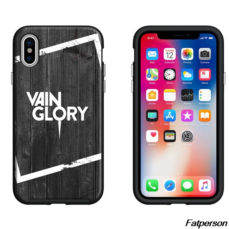 Vainglory для Samsung s9 s8plus S6 S7 Edge черный мягкий силиконовый чехол Apple iPhone 5s 6 s 7 8plus X Coque