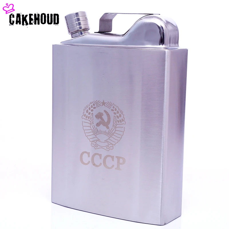 Cakeantang из нержавеющей стали 88 128 унций фотографический рисунок + Кожаная сумка