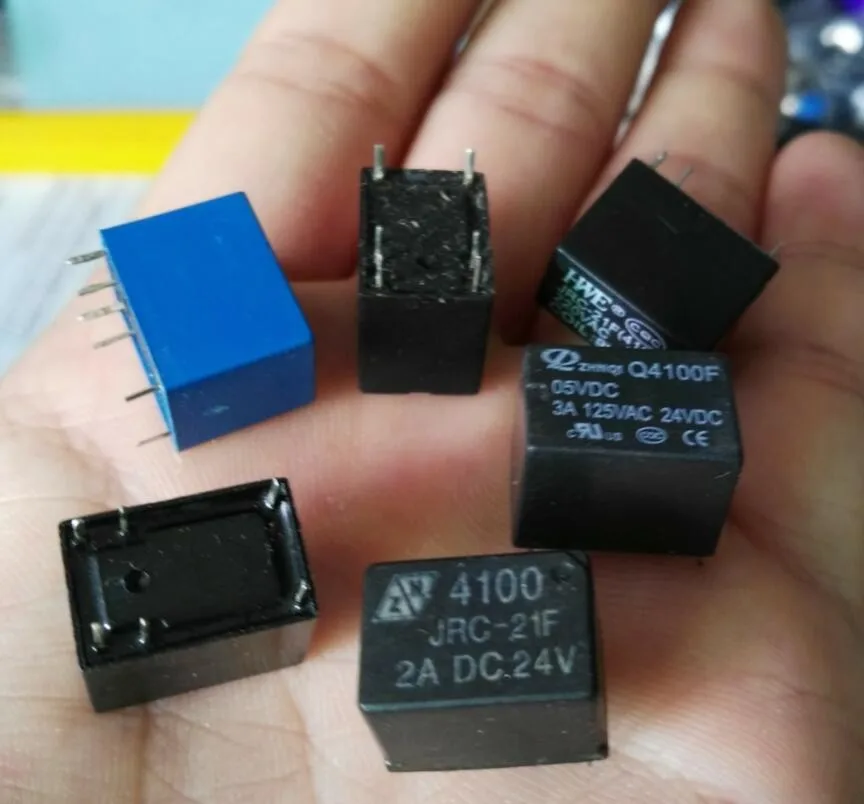 5 шт. миниатюрное реле PCB 6 контактов Мини реле DC 3 в 5 в 9 в 12 В 24 В JRC-21F 4100 реле