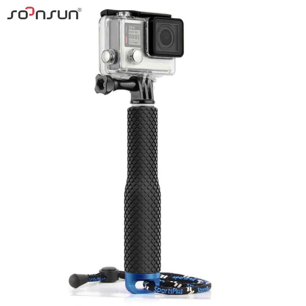 SOONSUN для GoPro алюминиевый выдвижной шест палка для селфи водонепроницаемый ручной монопод для GoPro Hero 8 7 6 5 4 3 2 для Go Pro Pole