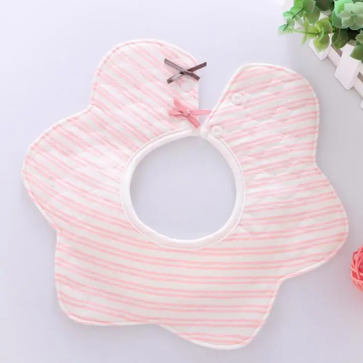 05 Baby Bibs Cotton Waterproof 360 degree Baby Girls Bibs Flower Saliva Towel Children's Bib Rice Bowl 0-12M - Цвет: 05
