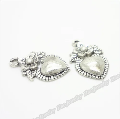 100 шт винтажные Подвески любовь кулон античное серебро подходят браслеты