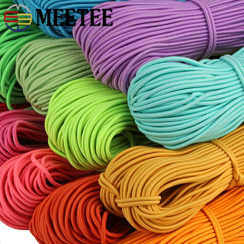 95Meters 2.5mm Eco-Friendly Elastic Cord Sewing Bands Rope Round Stretch Rubber Ropes For Hair Bow Garment Tag DIY Craft | Дом и сад