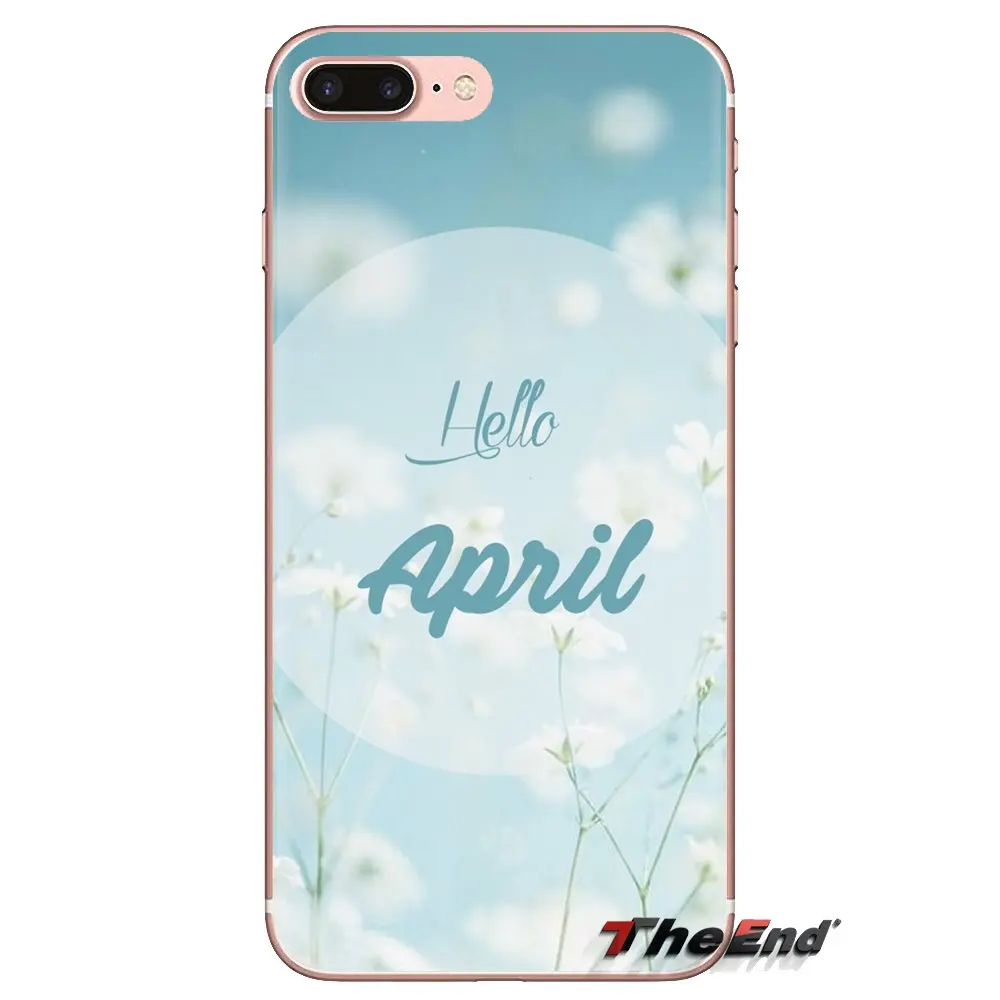 For Samsung Galaxy S3 S4 S5 Mini S6 S7 Edge S8 S9 S10 Plus Note 3 4 5 8 9 April Showers Wallpaper Transparent Soft Cases Covers |