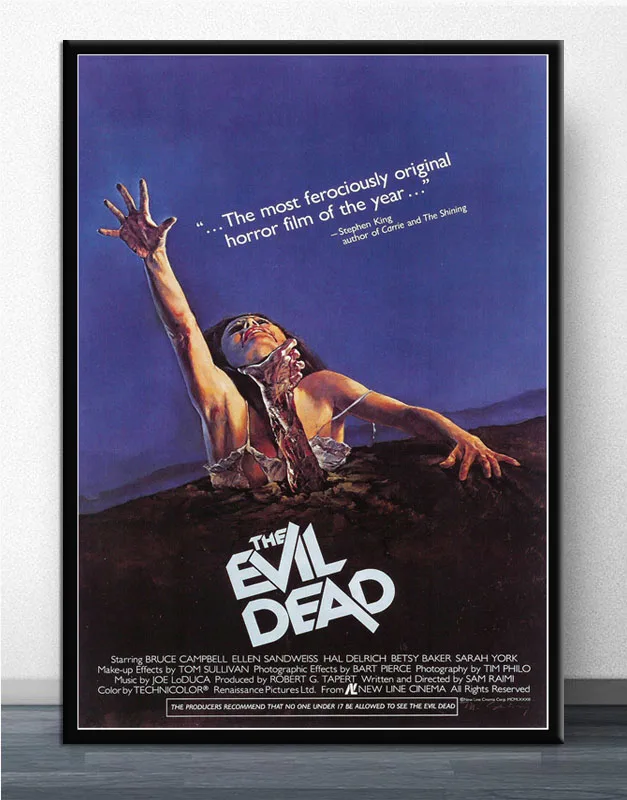 FX884 The Evil Dead ASH VS Evil 1 2 3 действие террор фильм ТВ плакат Искусство Шелковый светильник на холсте для дома настенная печать украшения - Цвет: Красный