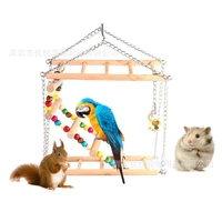 parrot bird toy wooden toy climbing ladder suspension bridge swing double stand other small bird toy