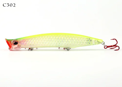 C302 90mm 7dot5g Kingdom Fishing Приманка Topwater приманка поппер 123 мм 18,5 г, 110 мм 12,8 г, 90 мм 7,5 г жесткая приманка искусственная приманка плавающая приманка модель 3508 - Цвет: C302 90mm 7dot5g