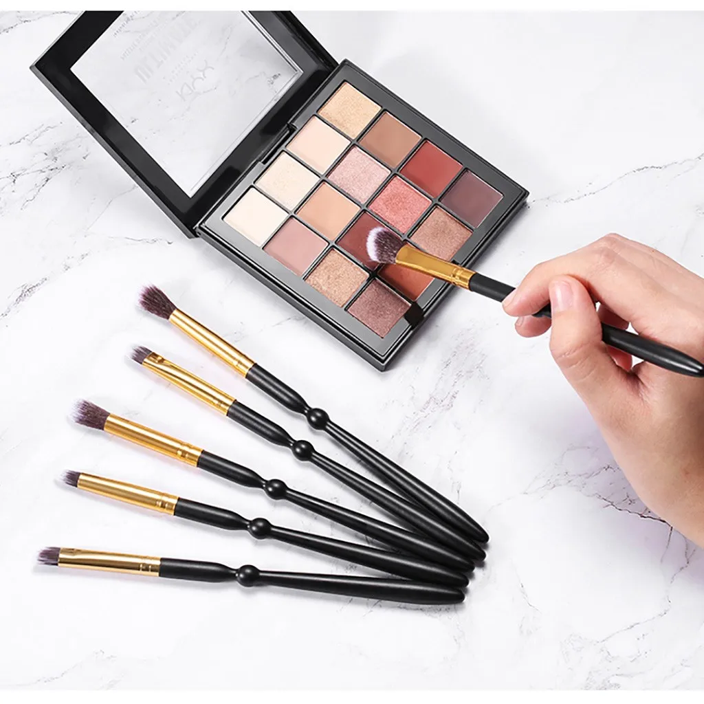 Набор кистей для макияжа Brochas Maquillaje Pinceis de maquiagem коричневый фон с деревянной