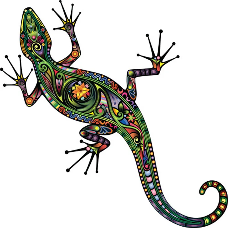 Настенный стикер Lizard с изображением морской кони слона оленя цветов для