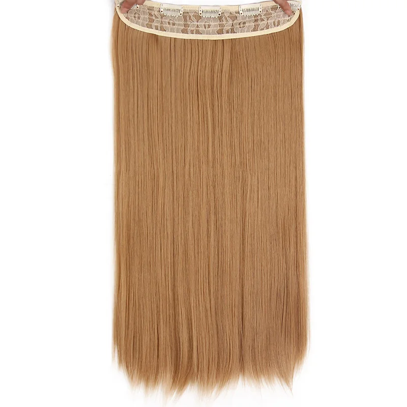 AISI BEAUTY Clip one piece Синтетические длинные прямые волосы для наращивания Ombre розовый фиолетовый 2" Накладные разноцветные женские волосы - Цвет: 27
