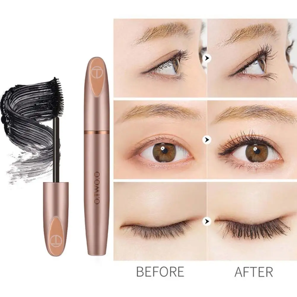 O.TWO.O Eyelash Black Mascara 3D Silk Fiber Thick Long Eyelashes Extension Make Up Waterproof Lasting Lash |