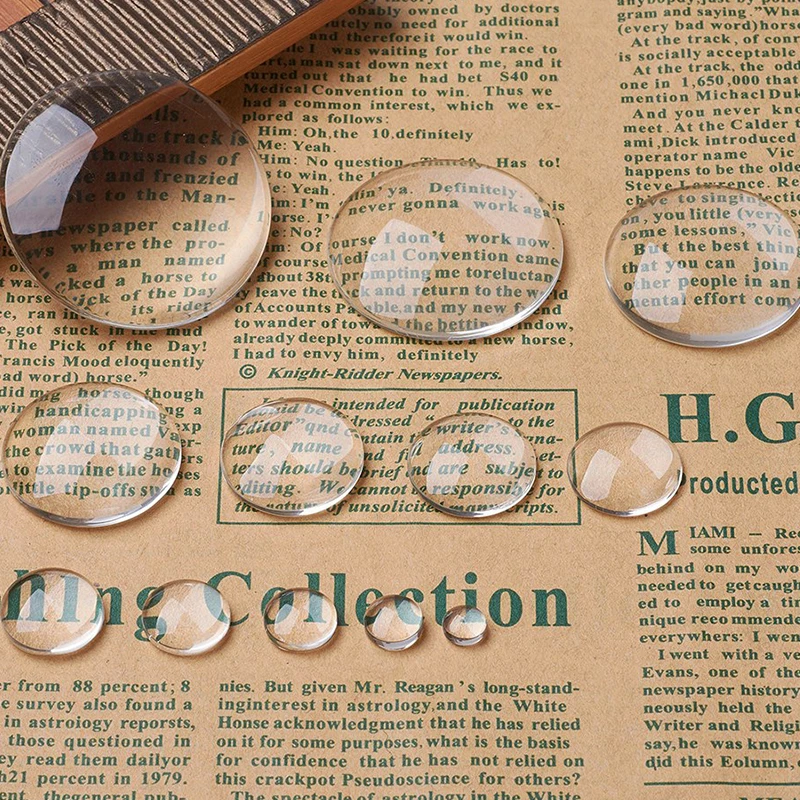 

50pcs Round Clear Glass Cabochons Transparent Dome for Jewelry Making DIY Findings Pendant Cameo Settings 8 10 12 14 16 18 20mm