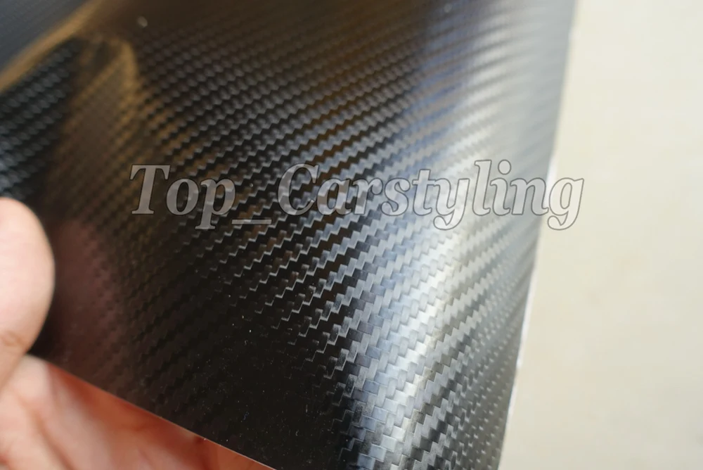 Виниловая Автомобильная наклейка 4 рулона/3D черная углеродное волокно без