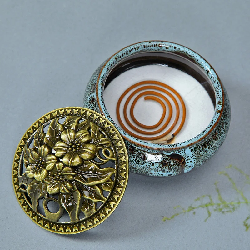 Fambe Золотая ароматическая горелка Керамическая Античная Медная легированная