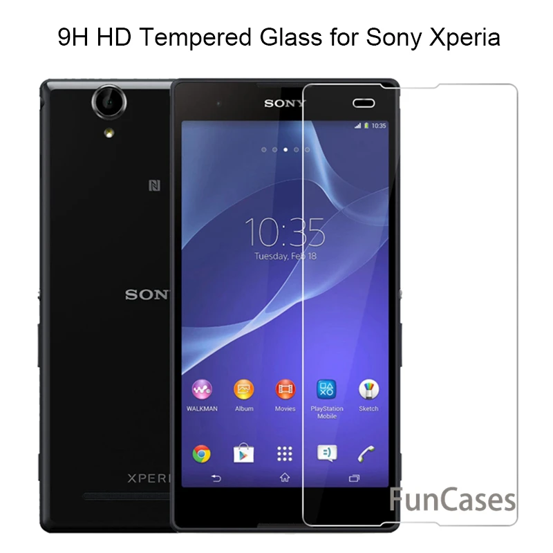 С уровнем твердости 9 H HD закаленное Стекло для sony Xperia T2 ультра T3 Экран протектор L1
