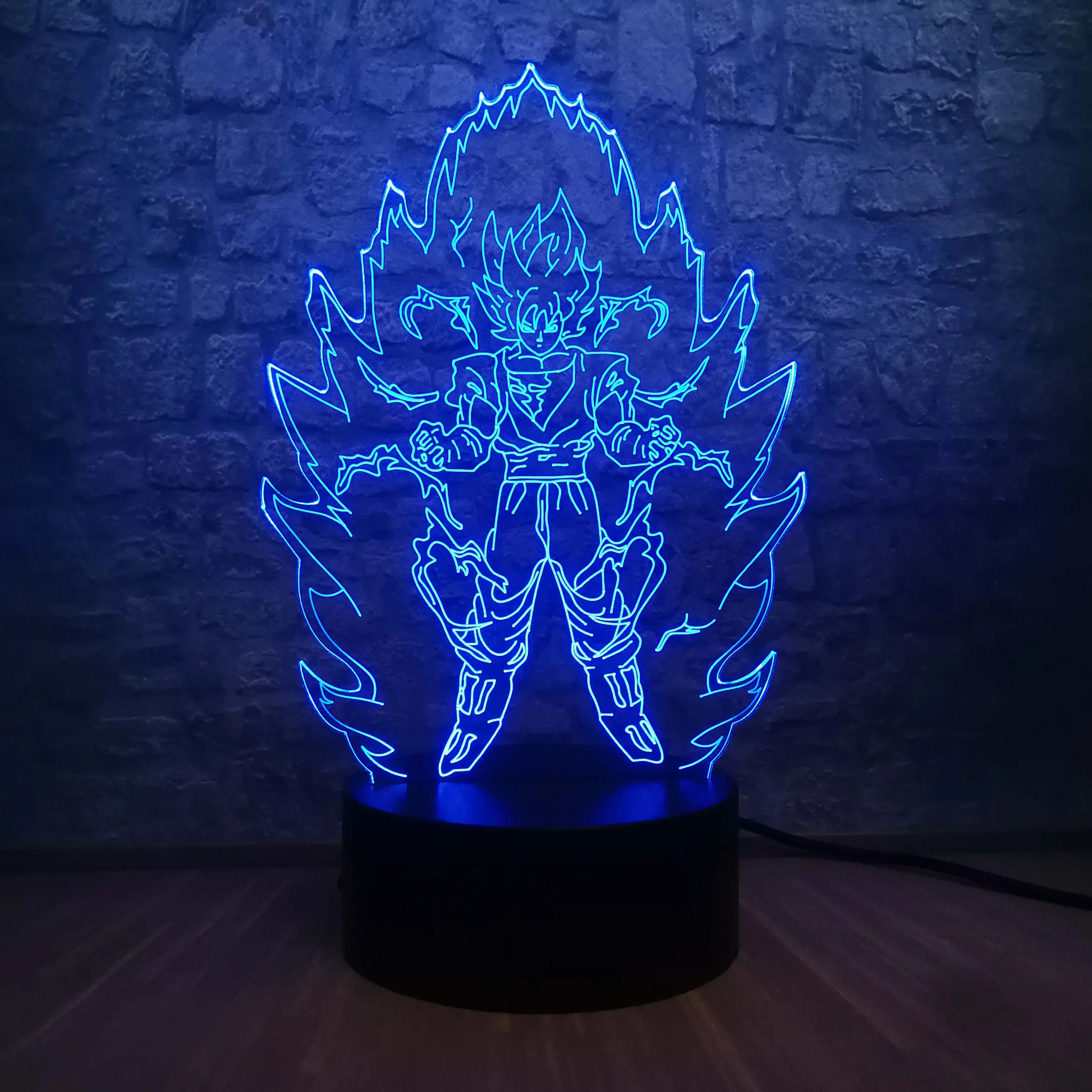 3D светодиодный светильник Dragon Ball Super Son Goku ночник для спальни креативное