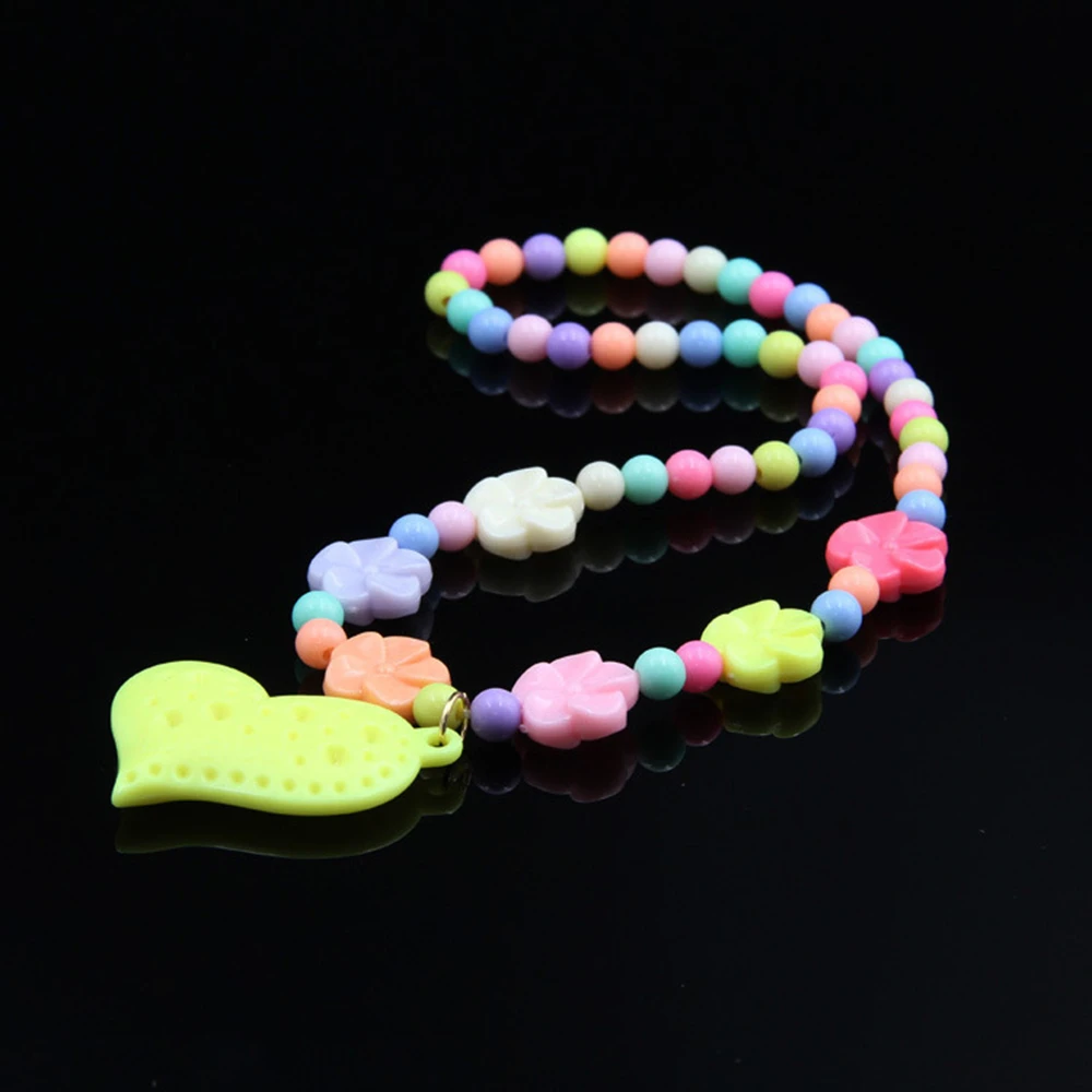 METOO/Детская бижутерия ожерелье с цветами бусы для маленьких девочек детское