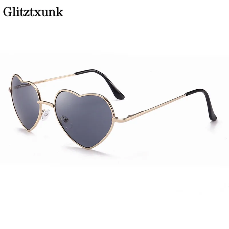Glitztxunk 2018 новые винтажные солнцезащитные очки в форме сердца для женщин и мужчин
