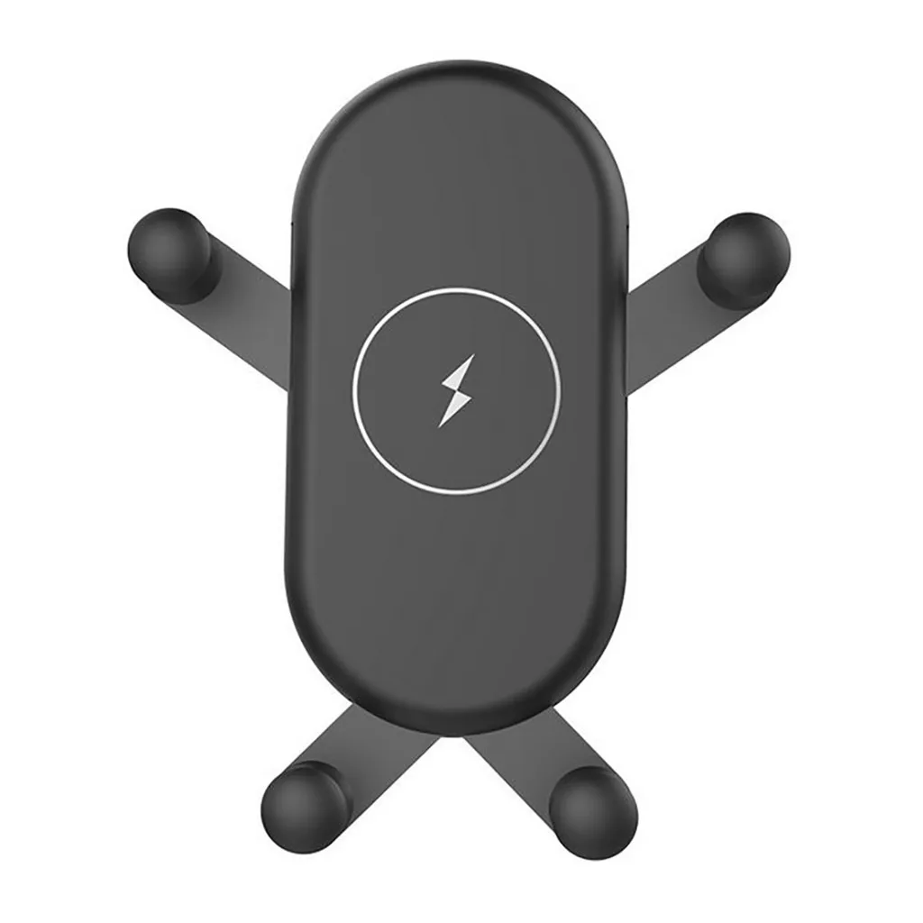 QI-сертифицированная Регулируемая гравитационная вентиляционная Беспроводная подставка для зарядки 10 Вт для Iphone