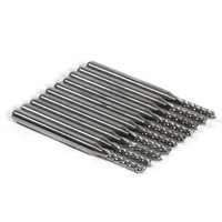10pcs 2mm cemented carbide end mill engraving tool bits rotary burrs carving drill cnc pcb cutter cutting tools flute end mills