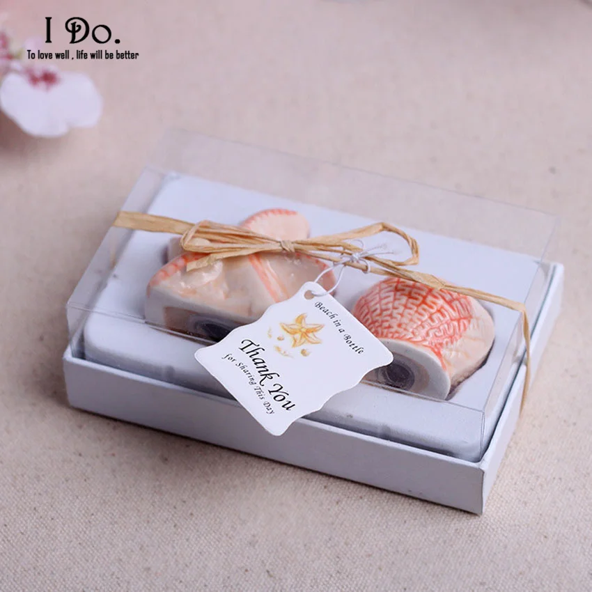 Бесплатная доставка шейкер для соли и перца Морская звезда свадебные сувениры