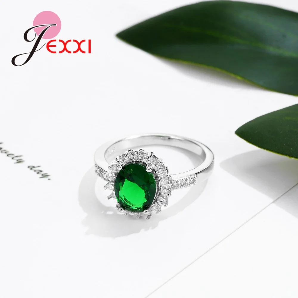 Женское кольцо из серебра 925 пробы с фианитом|rings for weddings|sterling silver engagement ringscrystal ring |