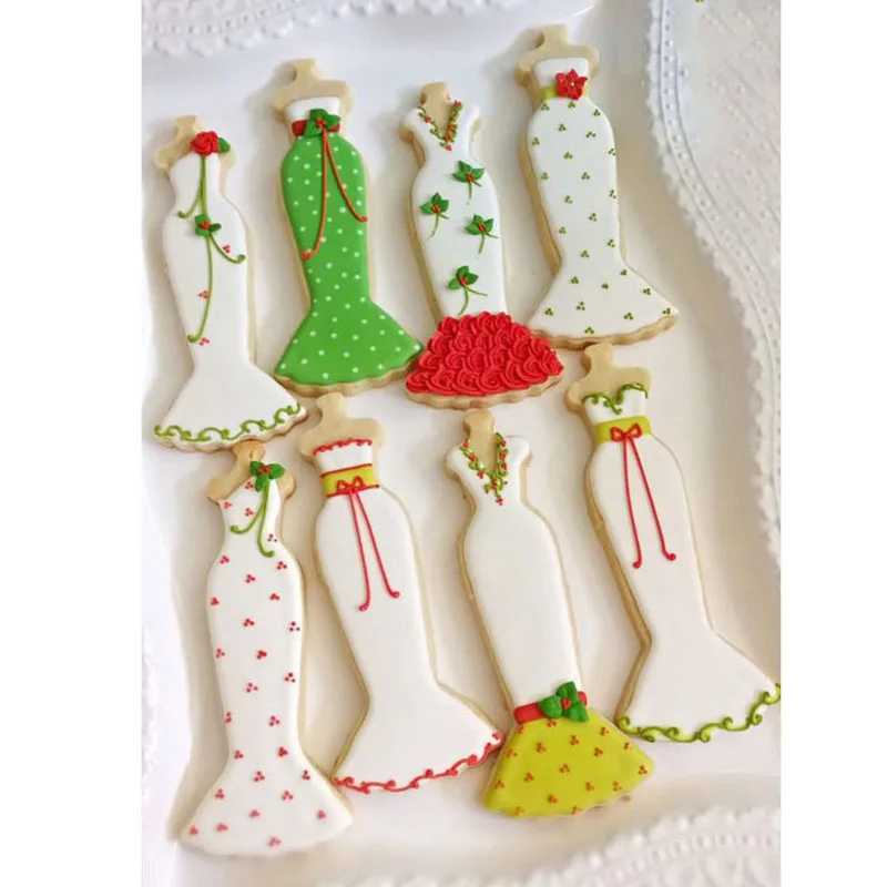 Вечернее платье из нержавеющей стали печенья резак принцесса бисквитная Форма