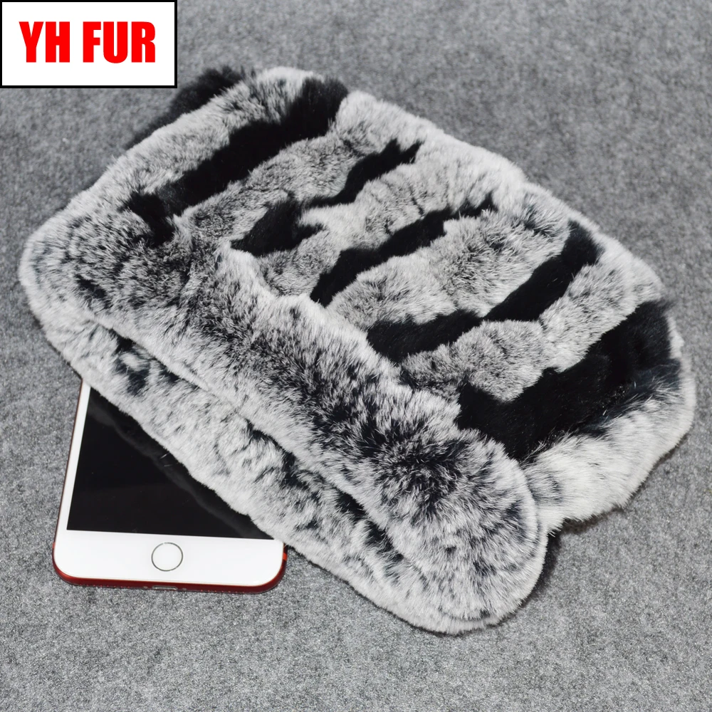 2021 шарф из настоящей шерсти кролика декоративного кольцо женский вязаный