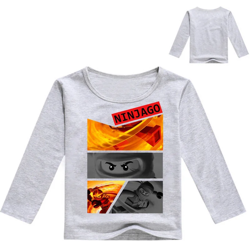 Лидер продаж, Детские Весенние футболки с рисунком Ninjago Kai одежда с героями мультфильмов для мальчиков хлопковые футболки для девочек, топы, детский осенний костюм, футболки - Цвет: style 4