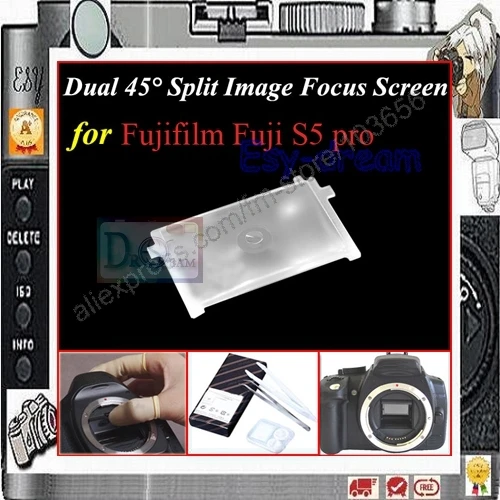 Двойной фокусирующий экран с углом обзора 45 градусов для Fujifilm Fuji S5 pro PR126|split focus