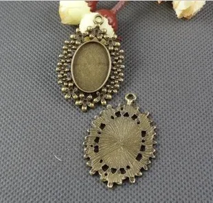 

Free Shipping(A1303) 25mmx18mm oval DIY bronze Cameo Settings Alloy Cork Base Making Charm Pendant Jewelry Accessories Findings
