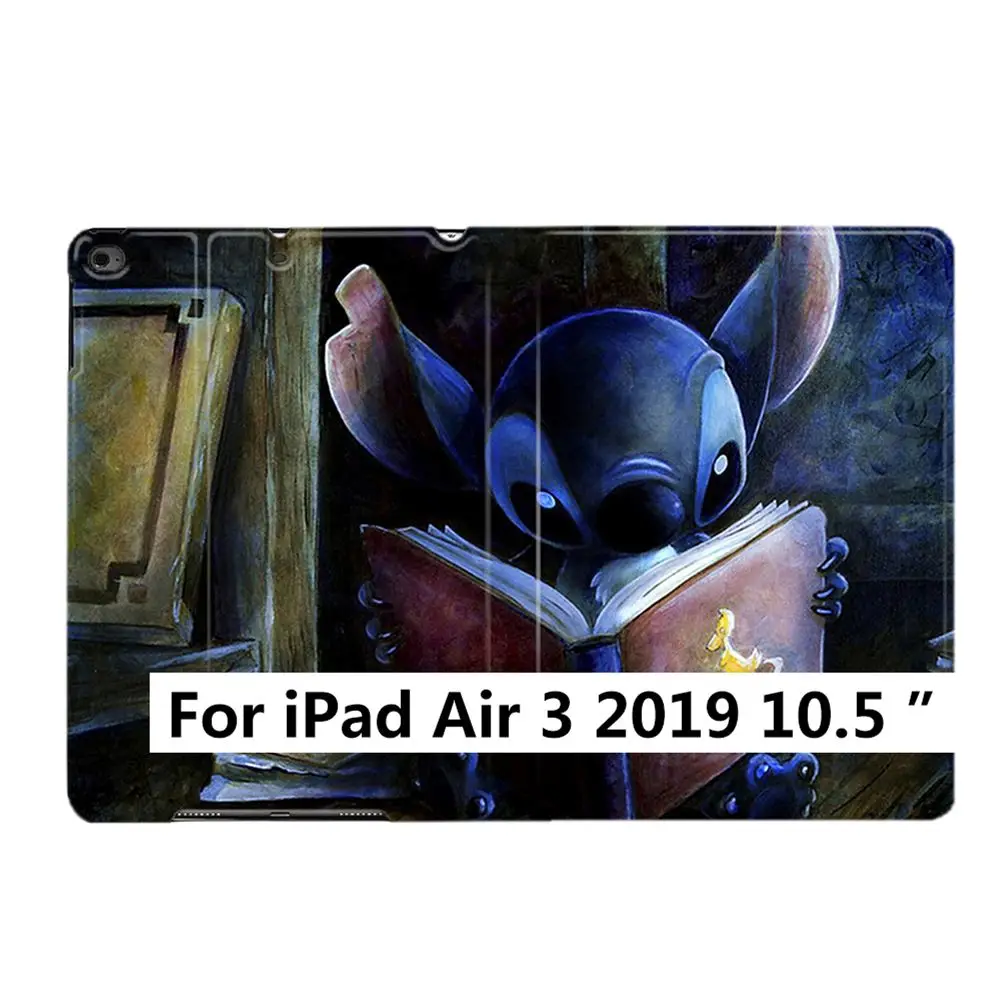 For iPad Air 3 2019 Умный чехол с рисунком Лило и Стич из искусственной кожи для iPad Air 2 3 6th 9," 7th 10,2" 10," PRO Mini4 - Цвет: For iPad Air 3 2019