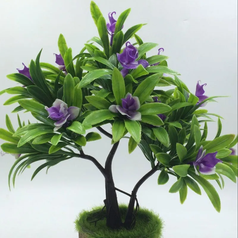 2017 искусственные цветы ветки деревьев пластиковый бонсай Декор садовые растения