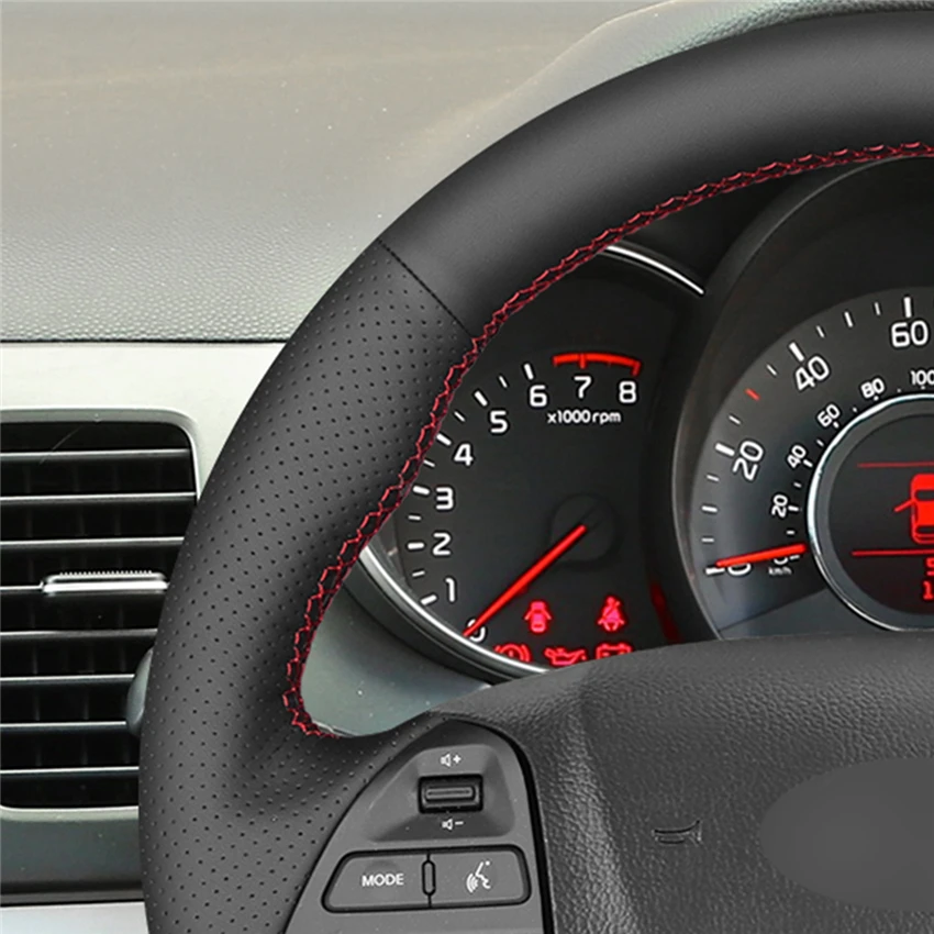 MEWANT черная искусственная кожа фотосессия для Kia Morning 2011 2016 Picanto 2012 2015|car steering wheel