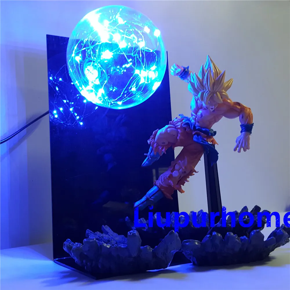 Dragon Ball Z Son Goku Super Saiyan 2 аниме Lampara светодиодный настольная лампа ночные светильники Ligting Фигурки игрушки украшения комнаты лампы