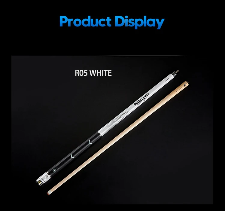 Collapsar R04 R05 Billiard Pool Cue Stick with Case 58Inch Maple Wood Shaft Black White Cue 11.5mm 13mm Tip Billiards Cue