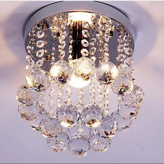 

Modern Transparent Crystal Ball Chandeliers Chrome Mirror Finish Stainless Steel Room Hanging Lamp LED Chandelier Lustres