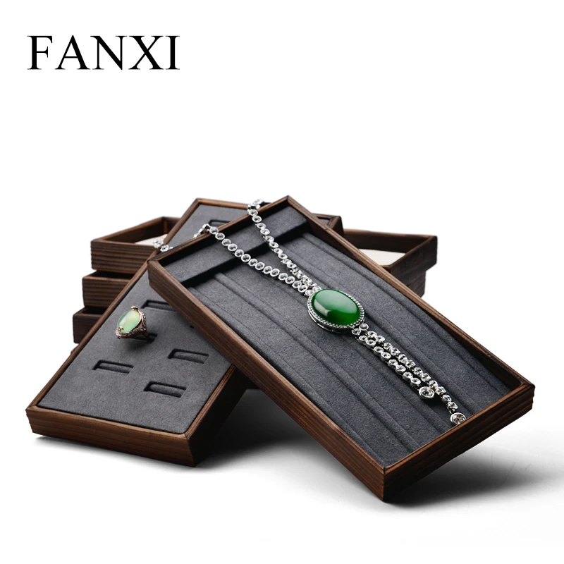 FANXI Подставка для ювелирных изделий деревянные сережки витрина браслет
