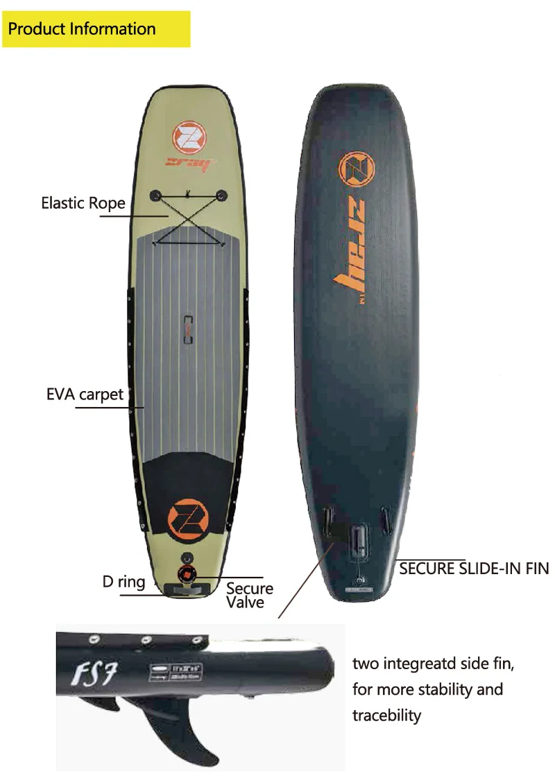 Доска для рыбалки SUP JILONG Z RAY FS7 устойчивая надувная стоячая весло доска для серфинга каяк Спортивная лодка весло