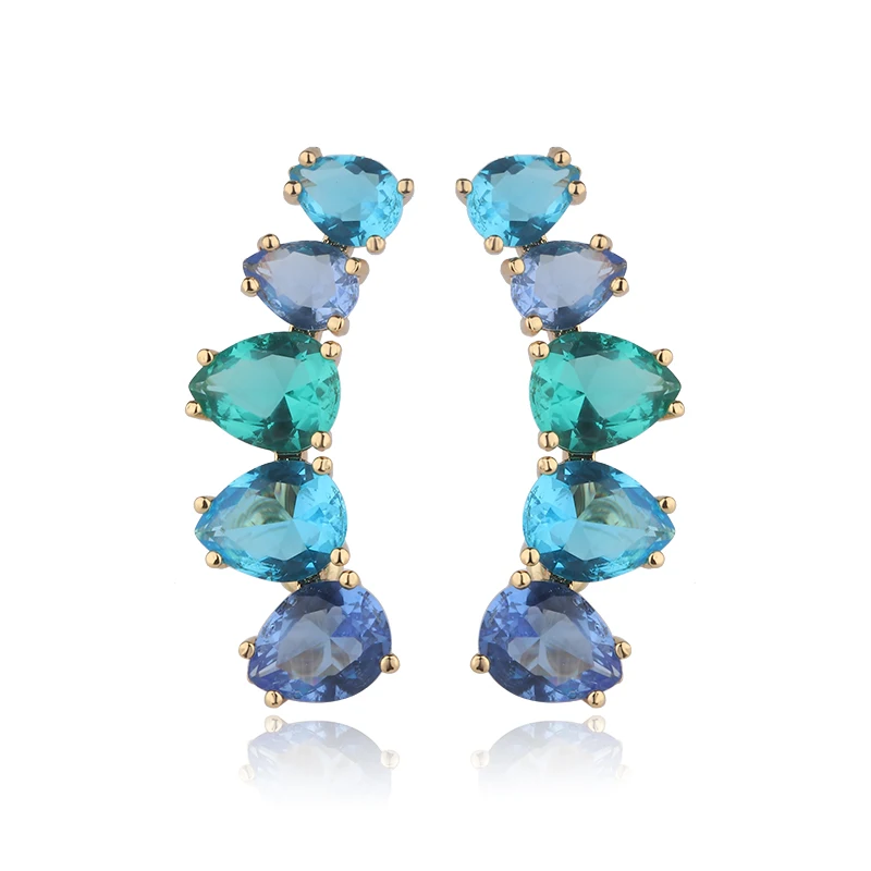 2019 новый черный белый медный красочный сектор AAA кубический цирконий