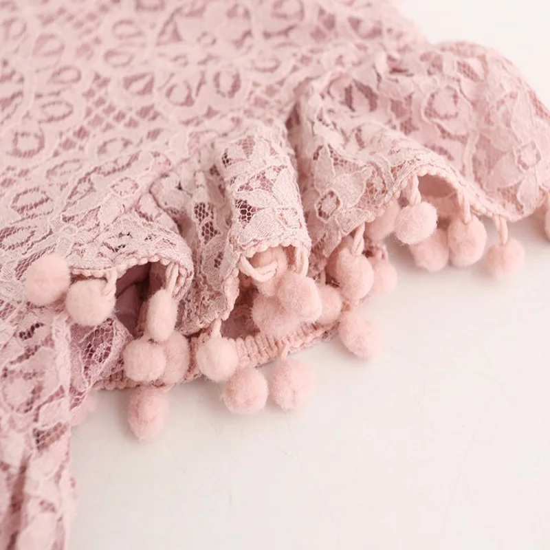 Платье для девочек Новое летнее платье Кружевные меховые Бальные платья