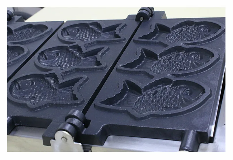Коммерческих антипригарной Taiyaki машина вафли Рыба Форма для торта в форме сердца