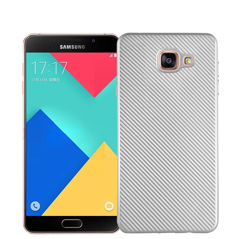 Carbon fiber silicone case for samsung galaxy a5 2016 SM-A510F/ds funda coque hoesje soft tpu cover kryt tok etui carcasa kilif |