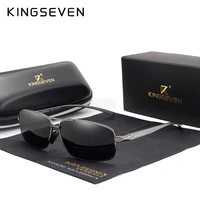 kingseven vintage retro brand designer men polarized sunglasses square classic men shades sun glasses uv400 n7088