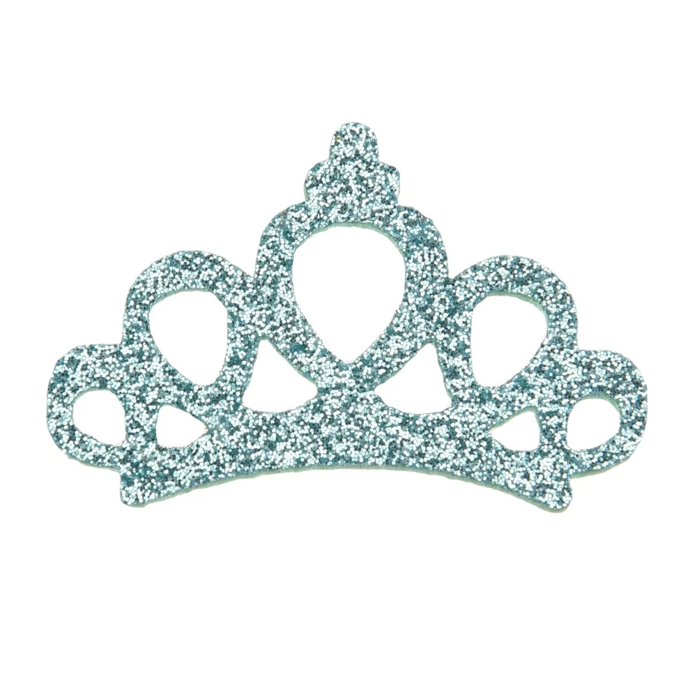 Mint Green 50 шт. Блестящий бант 2,5*4,5 см корона цветок для волос милые аксессуары для волос модный аксессуар свадебное украшение цветок - Цвет: Mint Green